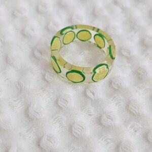 Lemon Slice Resin Ring